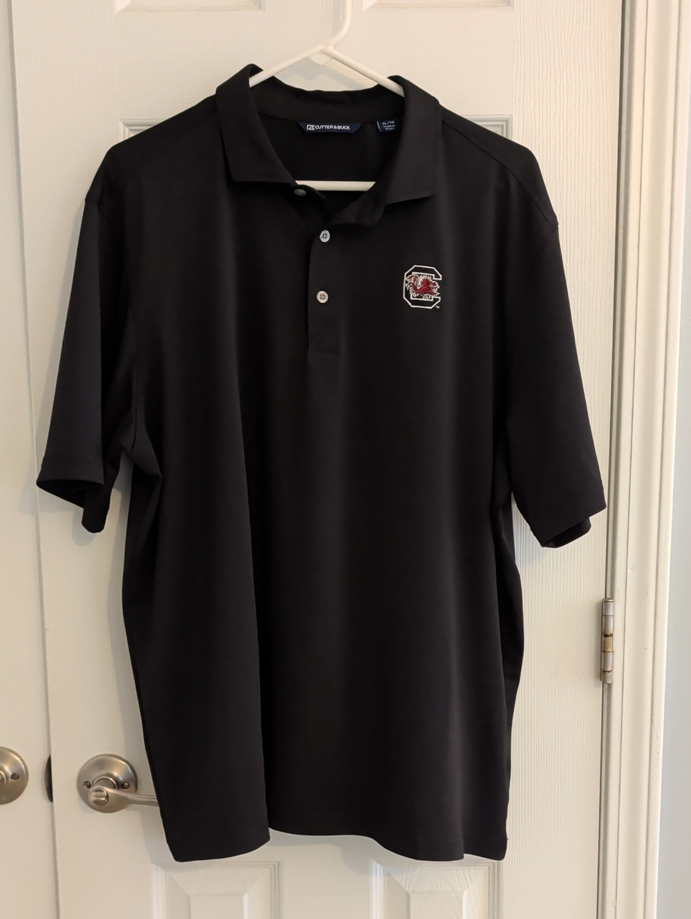 Cutter & Buck Black Polo with South Carolina Gamecocks Crest